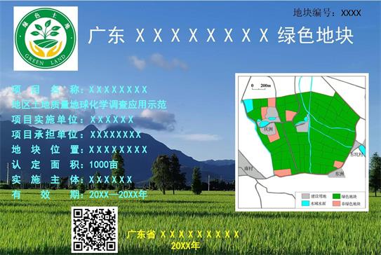 图2 绿色土地标识牌示样